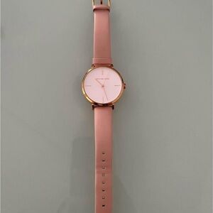 Michael Kors Pink and Gold Fashion Watch with Slim Profile